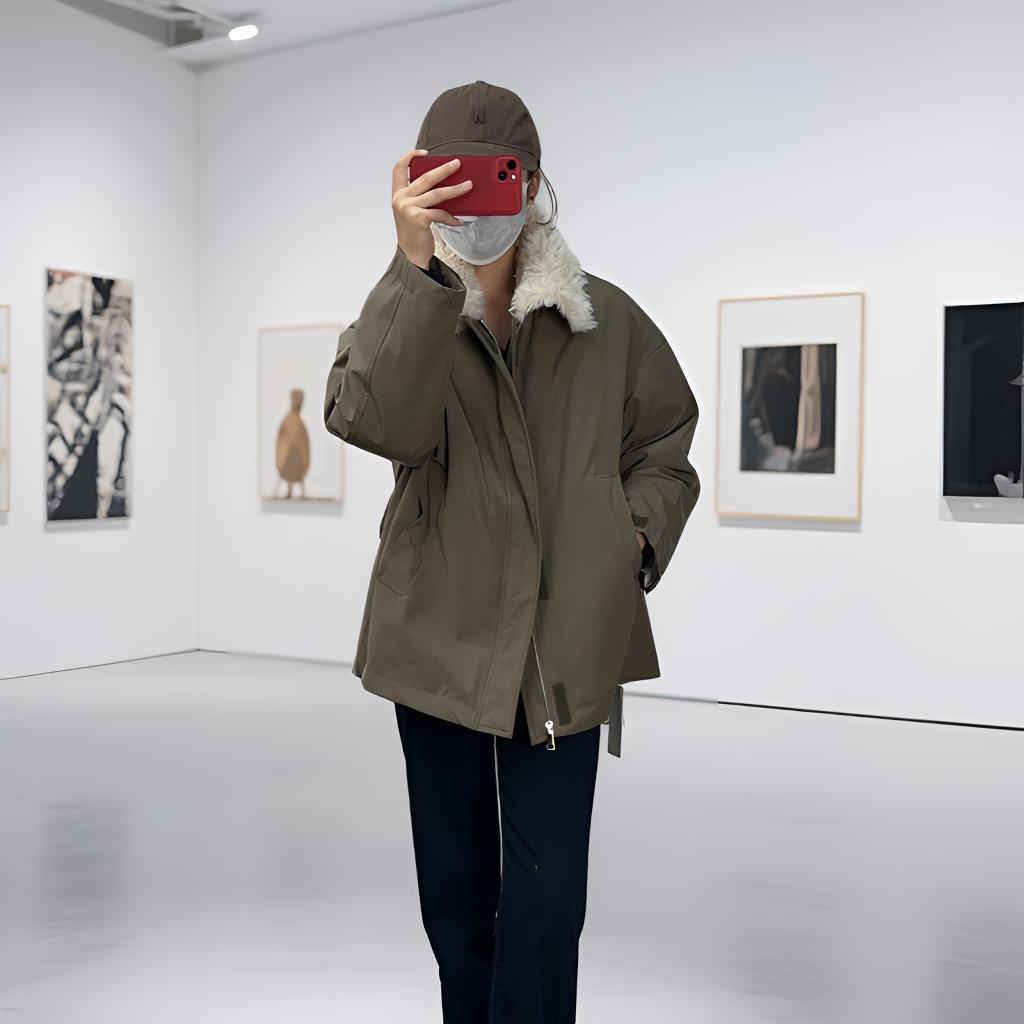 次仁卓嘎服装柜台༽新款高品质时尚百搭宽松加厚外套➖887