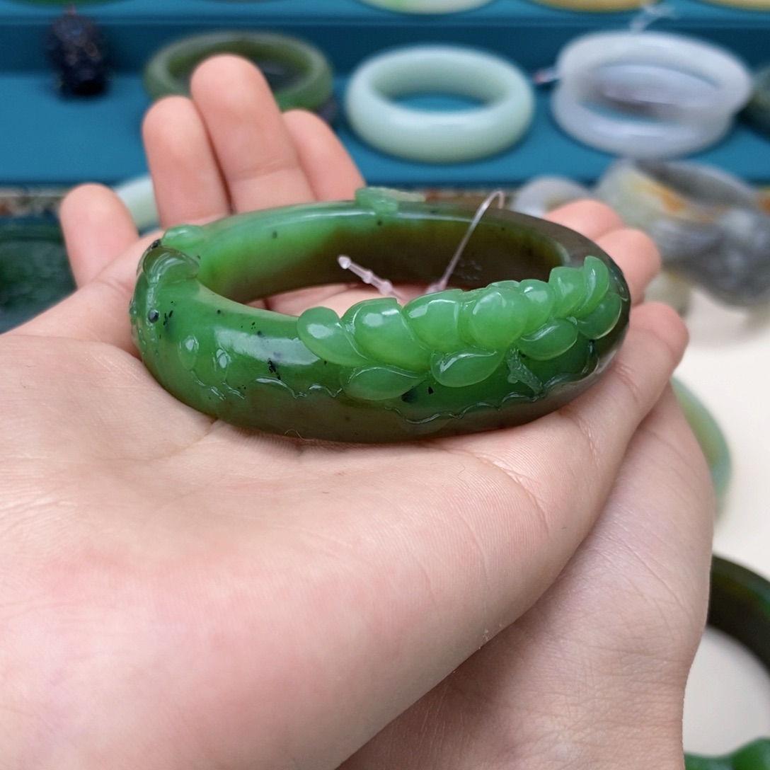 和田玉手镯  54未镶嵌