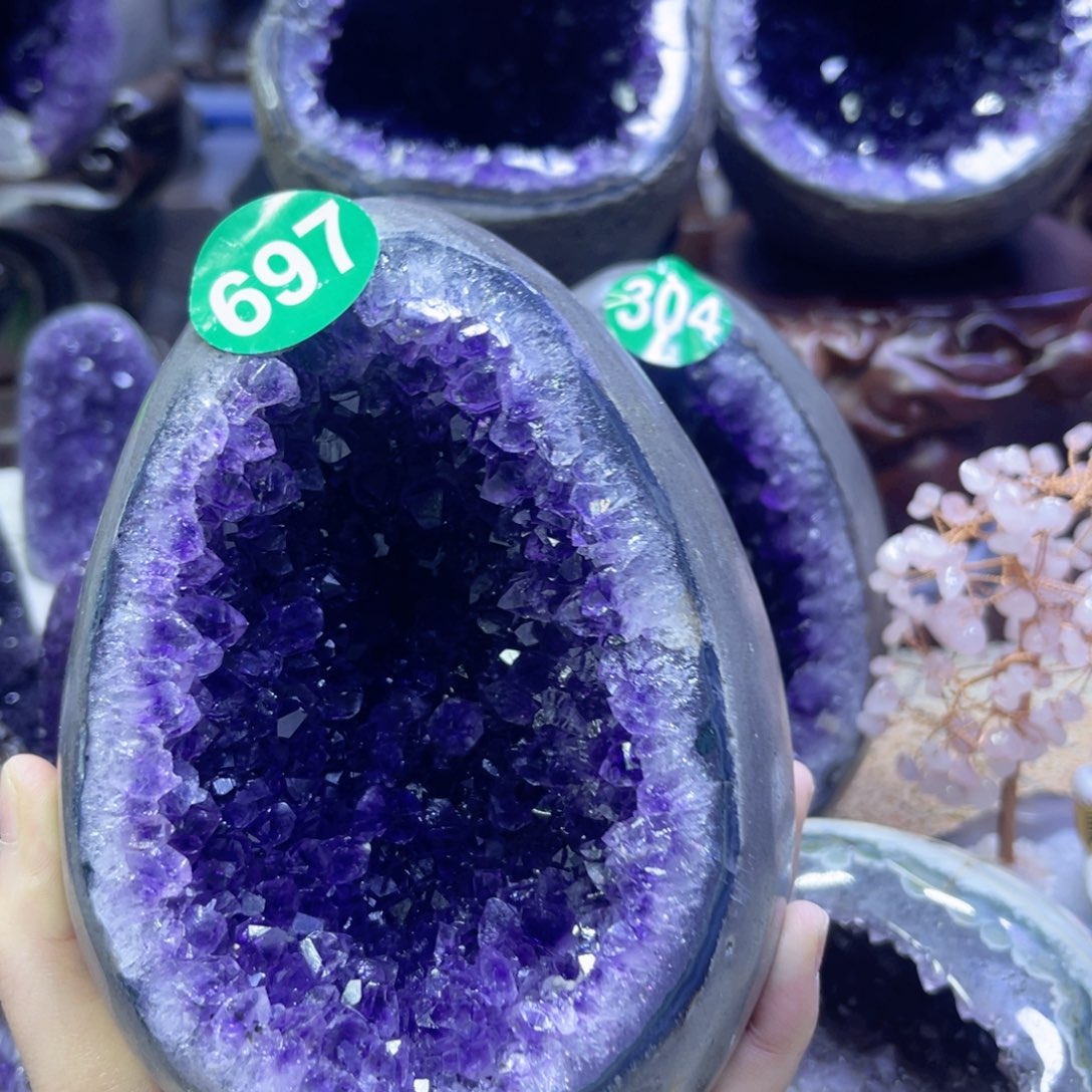 紫晶摆件未镶嵌紫水晶