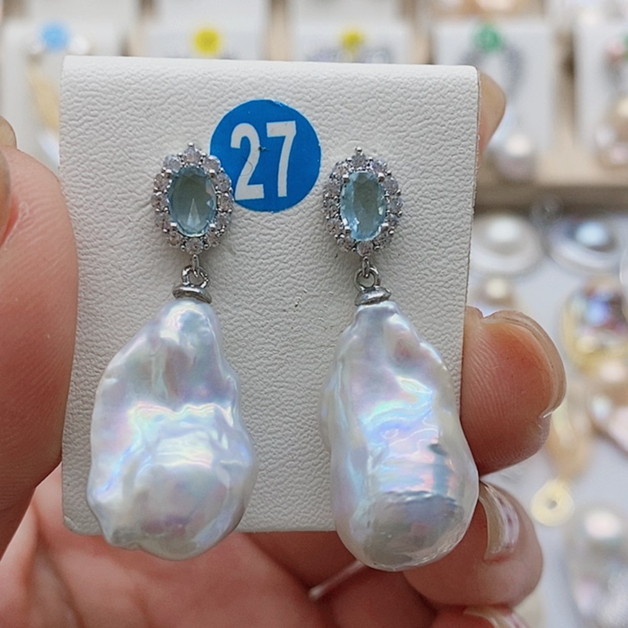 【闪购商品】淡水珍珠耳饰银S925镶嵌