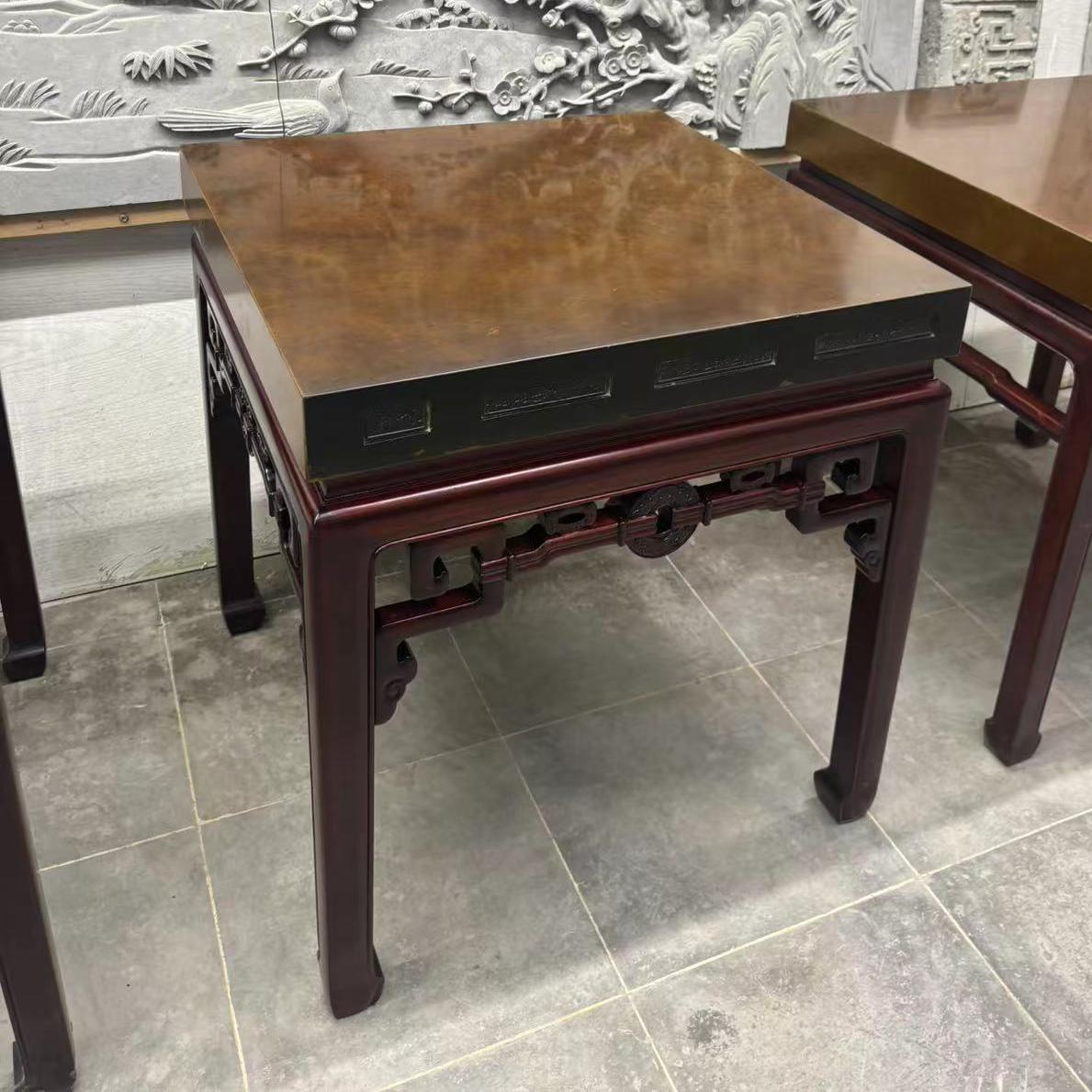 苏州柴窑古法烧制   大漆金砖70见方 厚度8.5 干泡茶台  茶桌台面