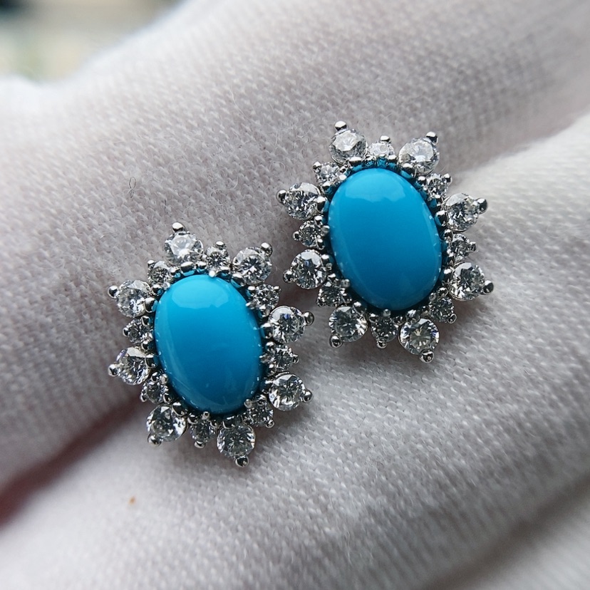 【闪购商品】绿松石原矿绿松石银S925镶嵌