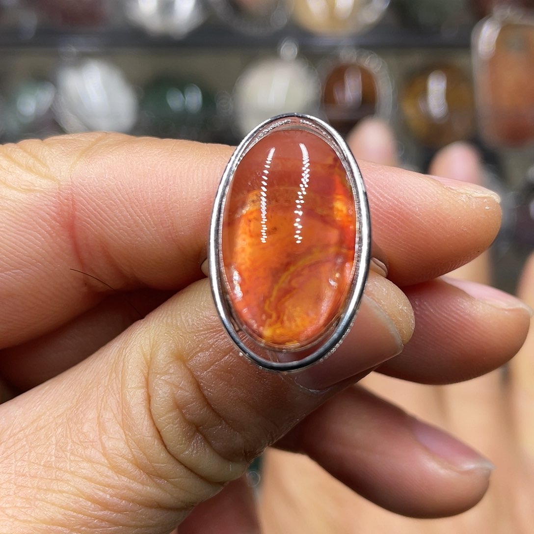 【闪购商品】水晶珠宝半成品银S925镶嵌戒指