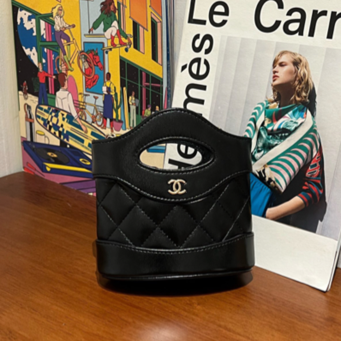 99新 Chanel/香奈儿 24S黑金羊31bag薯条包