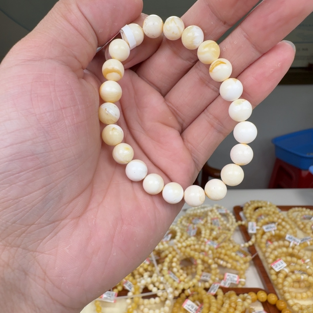 平***福蜜蜡未镶嵌裸石蜜蜡手串