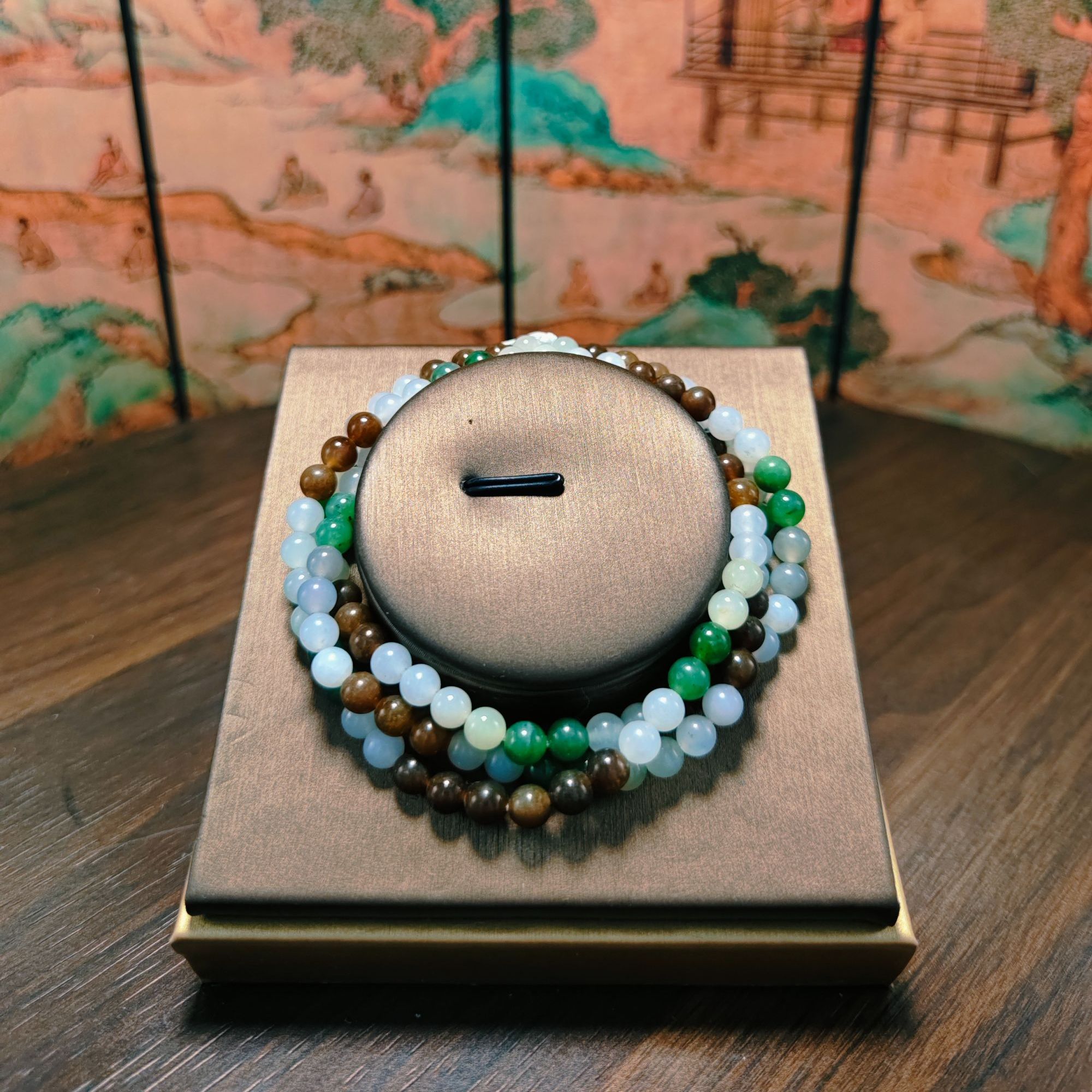 W和田玉多宝圆珠项链4635