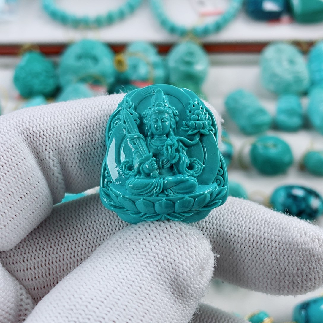 绿松石未镶嵌车挂