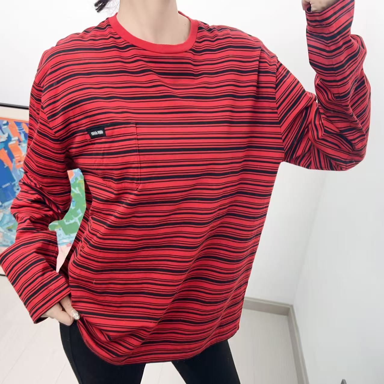 95新 MIU MIU/缪缪 麦殿/卫衣s码红色/251025KCWYB05