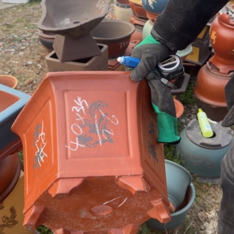 红陶紫砂花盆盆景盆栽瑕疵
