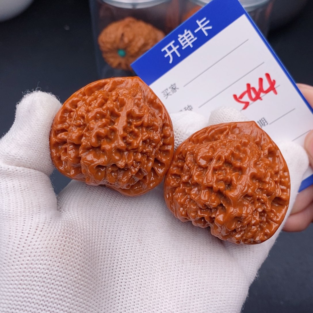 文玩核桃把件45官帽544