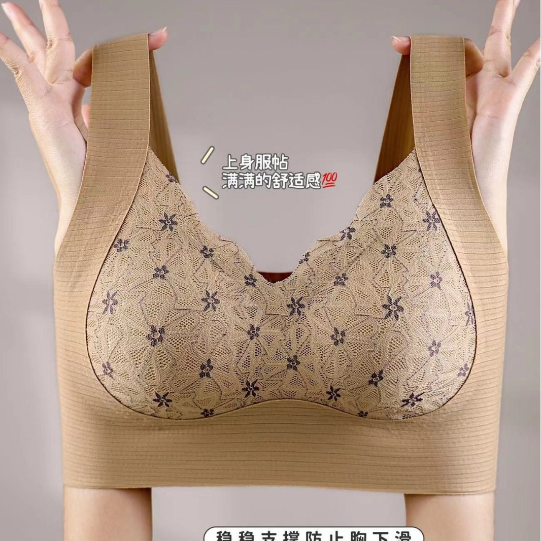 无痕舒适夏季薄款女文胸小胸聚拢透气大码美背固定杯背心式上托