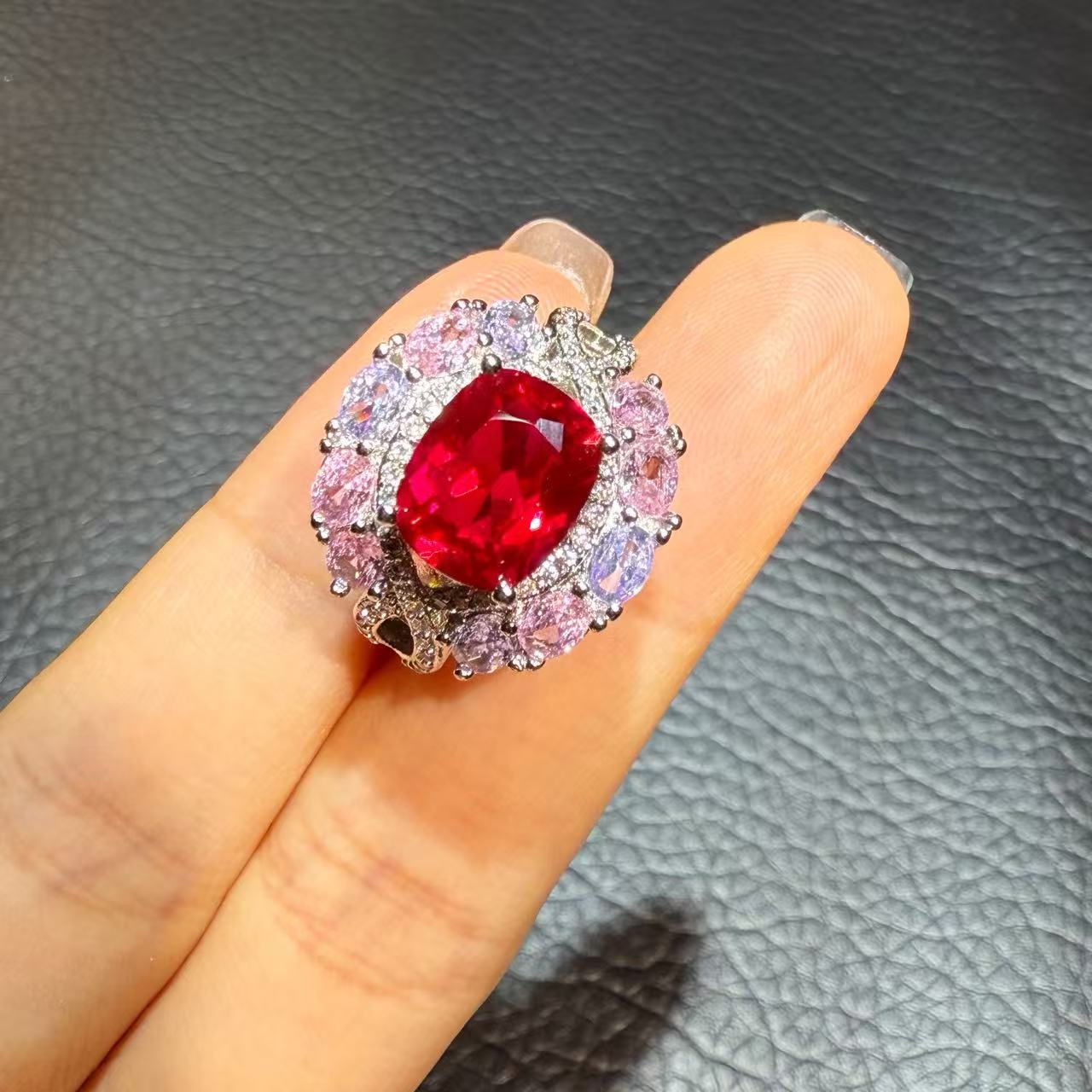 典藏轻奢-红宝石-高精切宝石戒指YC-278