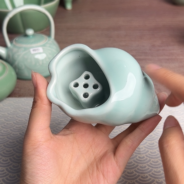 龙泉云间青瓷小米茶器