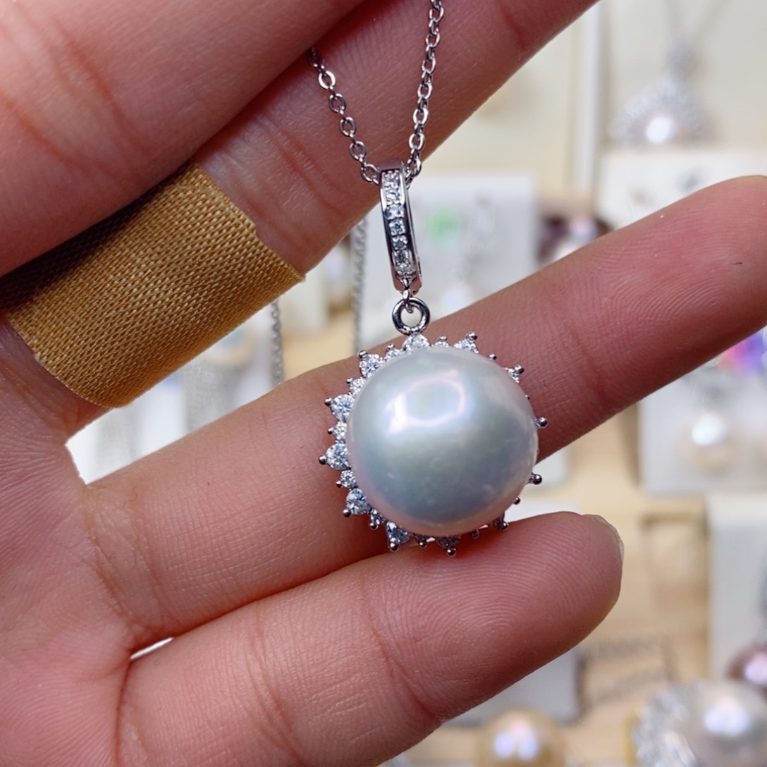 淡水珍珠吊坠(赠链)合金