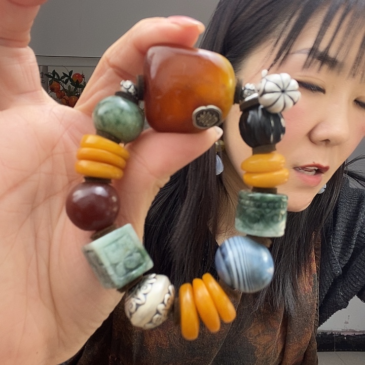 蜜蜡手串未镶嵌麦*手串