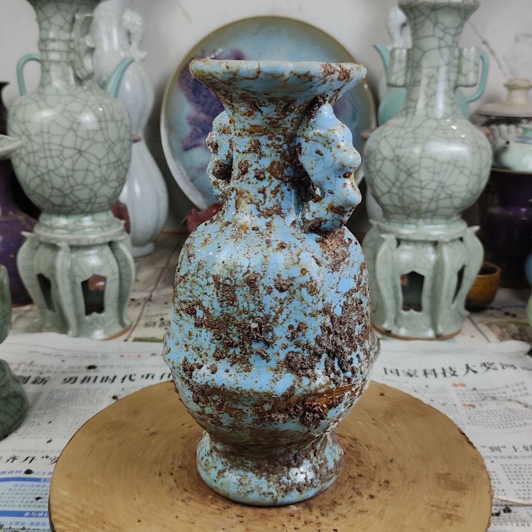 瓷片自选器型官窑生锈瓷