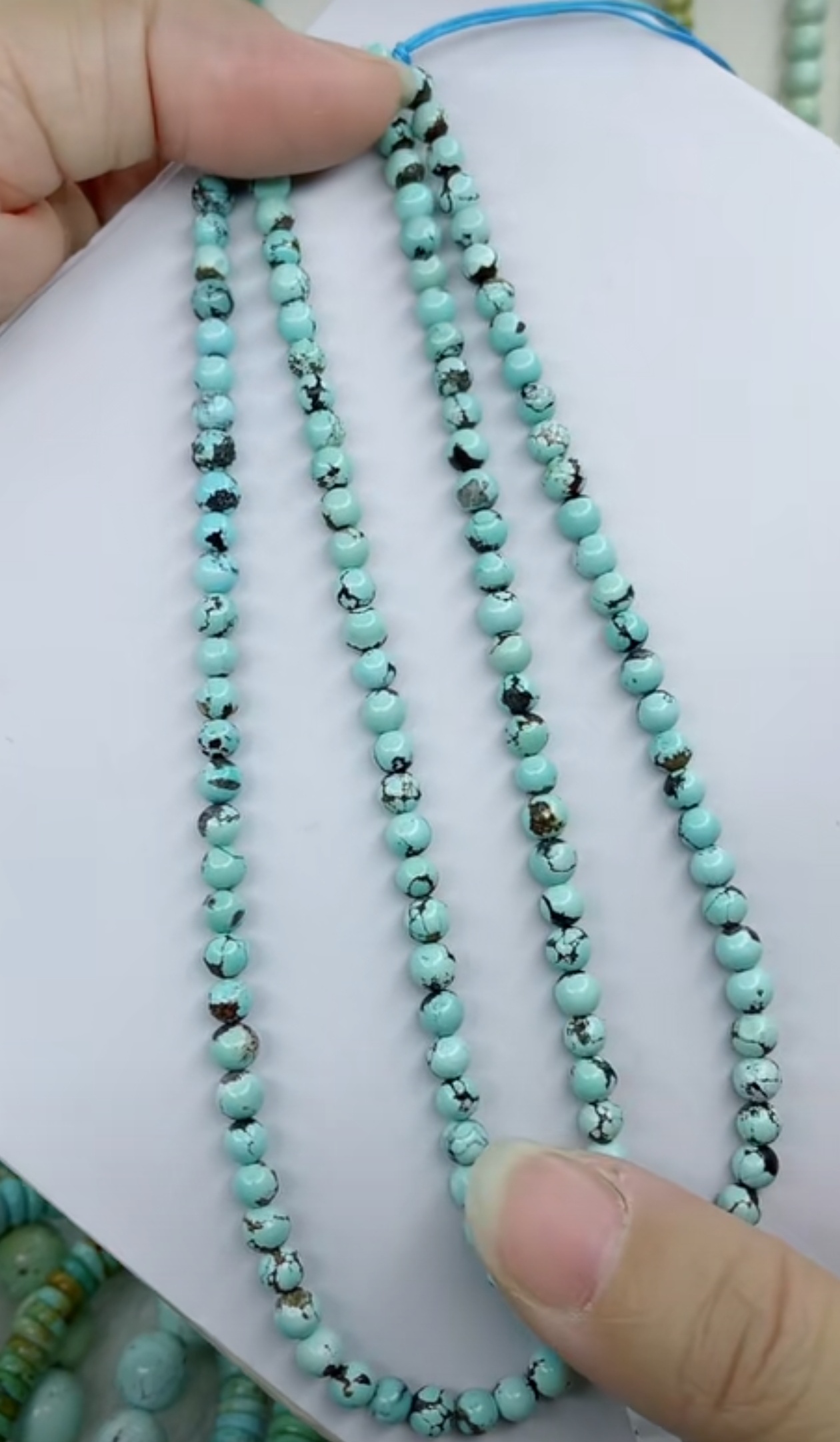 天然原矿绿松石卡4.8