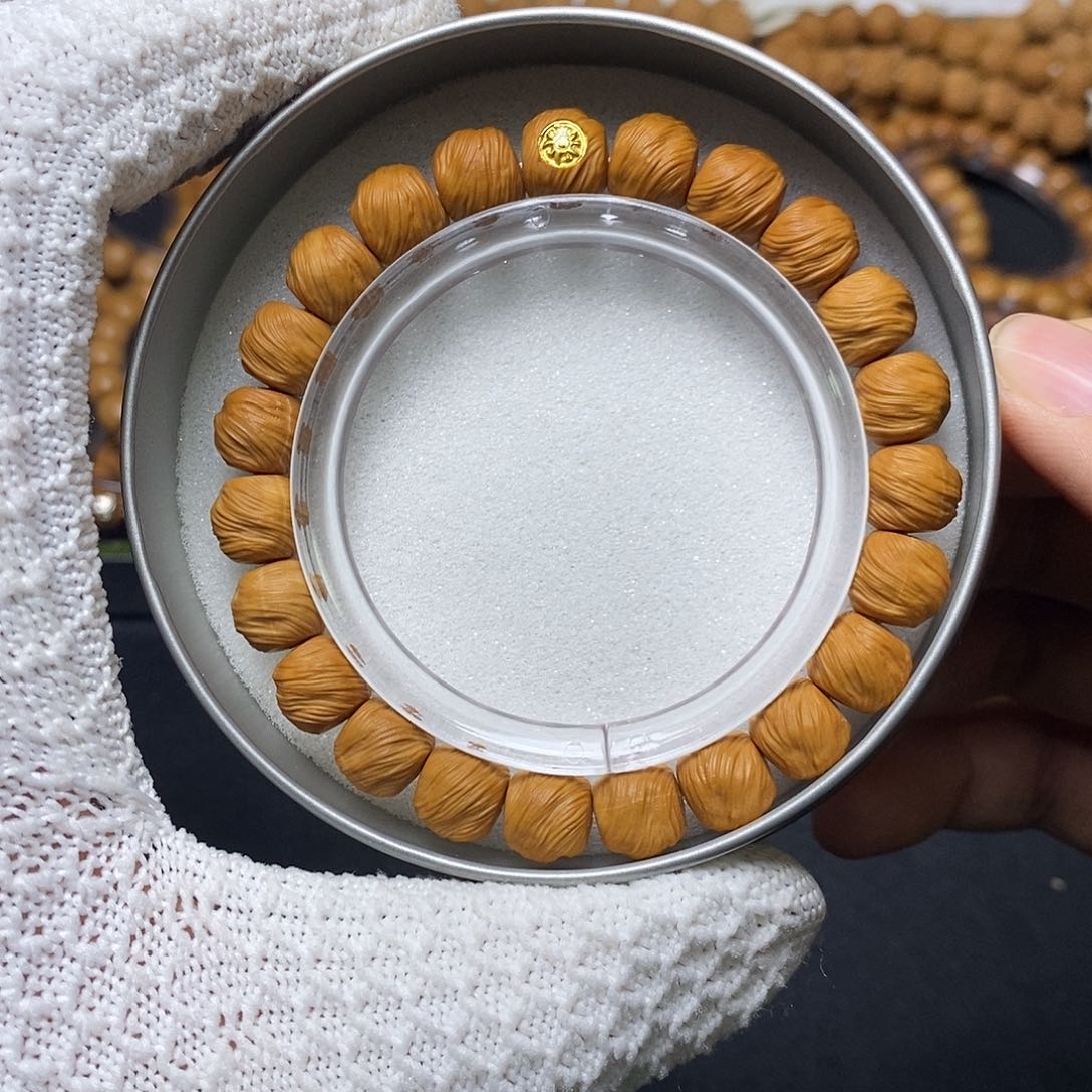 猴头核桃手串18k金标鬼印无相尺寸10左右单号71号