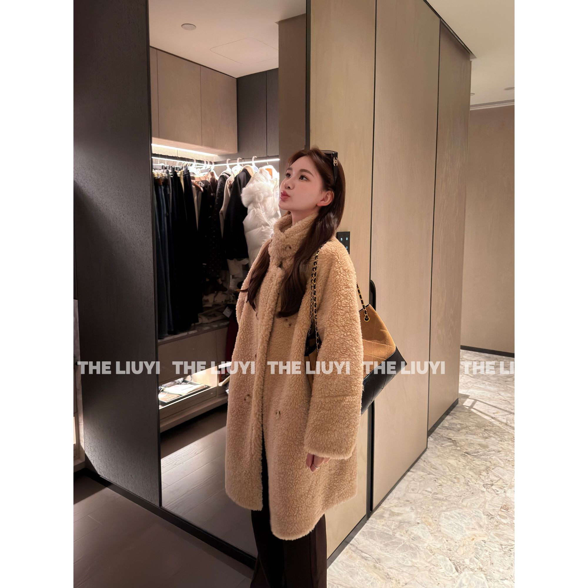 【LIUYI】旧金山~100全羊毛两面穿一手长保暖外套510223