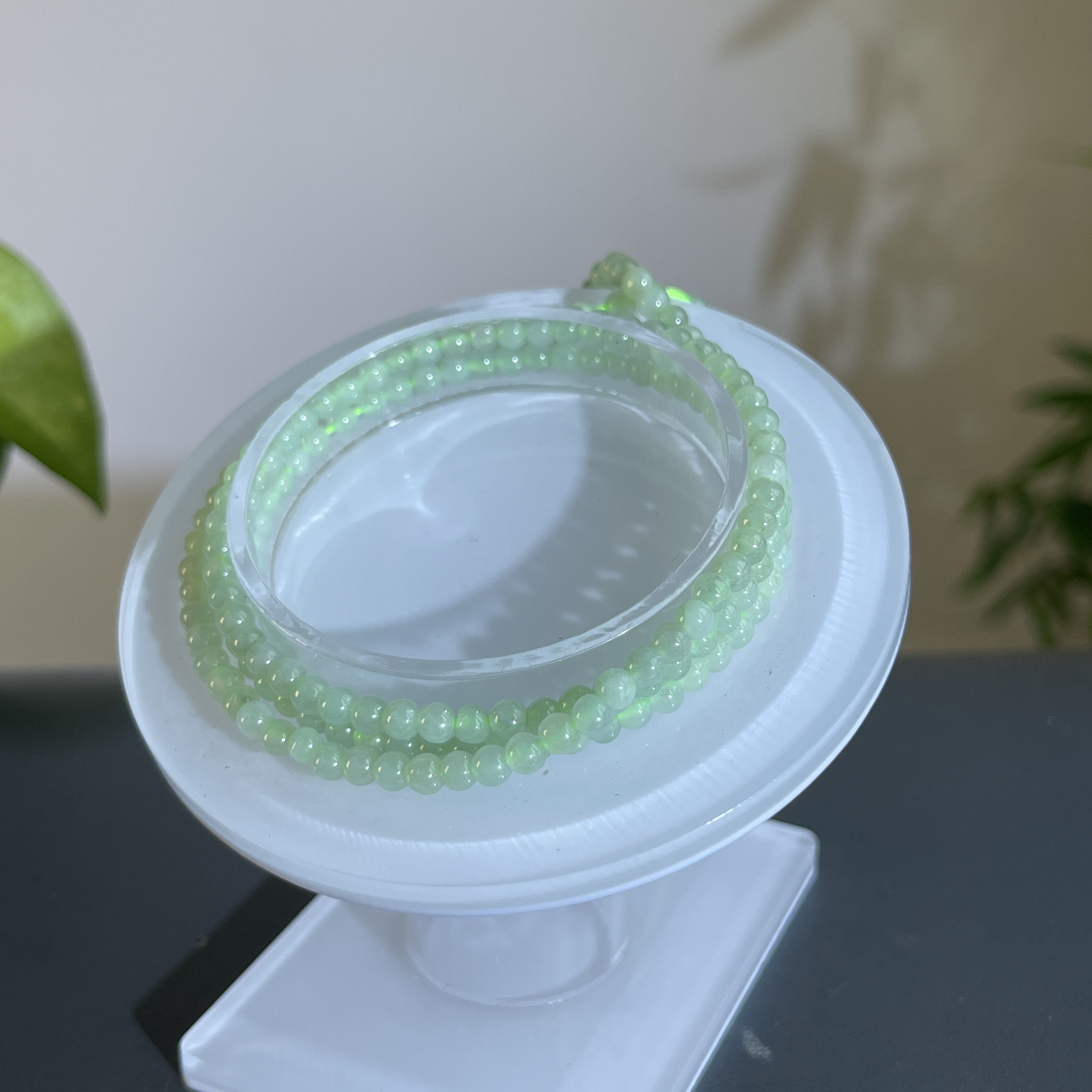 JTB20-25 天然缅甸A货翡翠  翡翠珠链