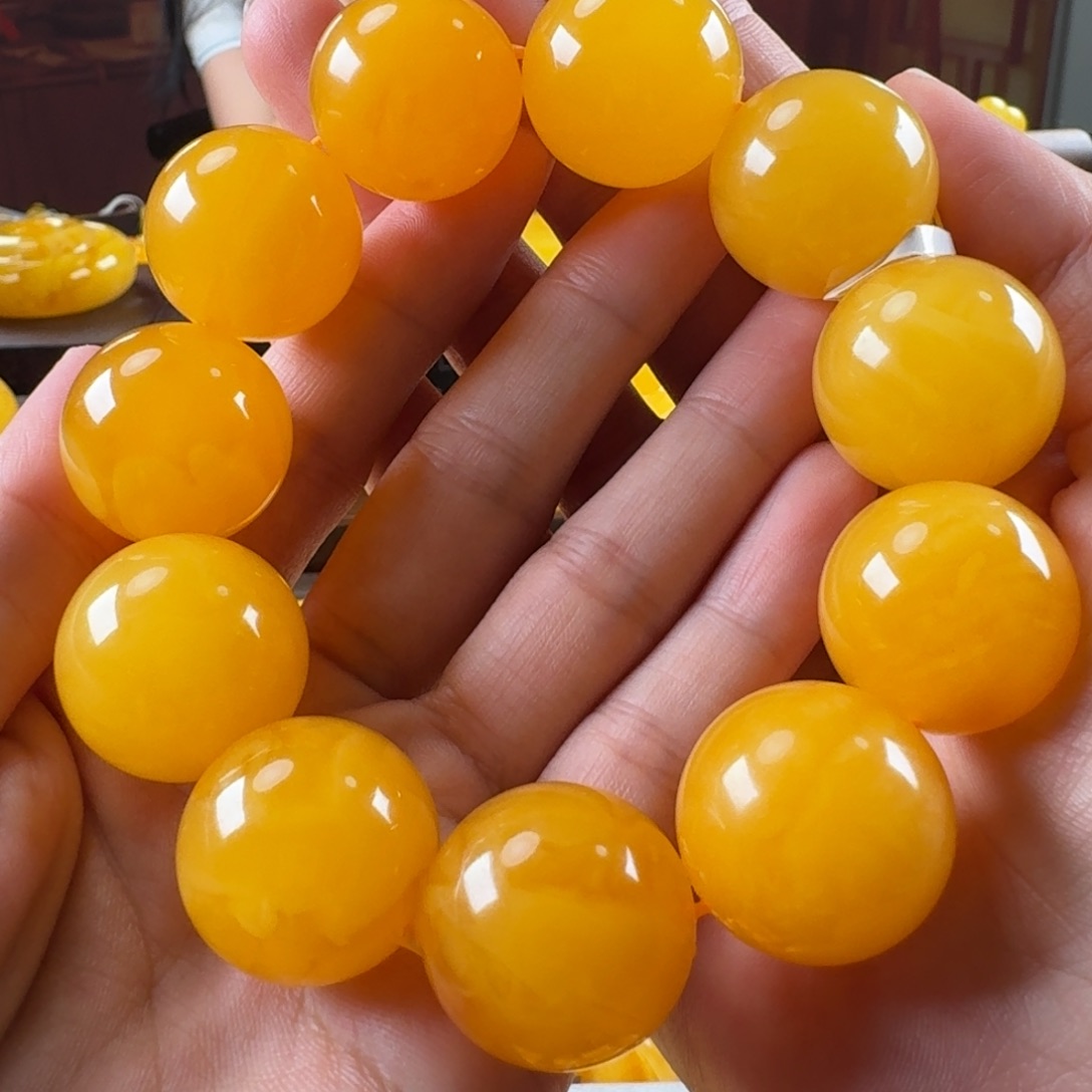 未镶嵌毛衣链蜜蜡