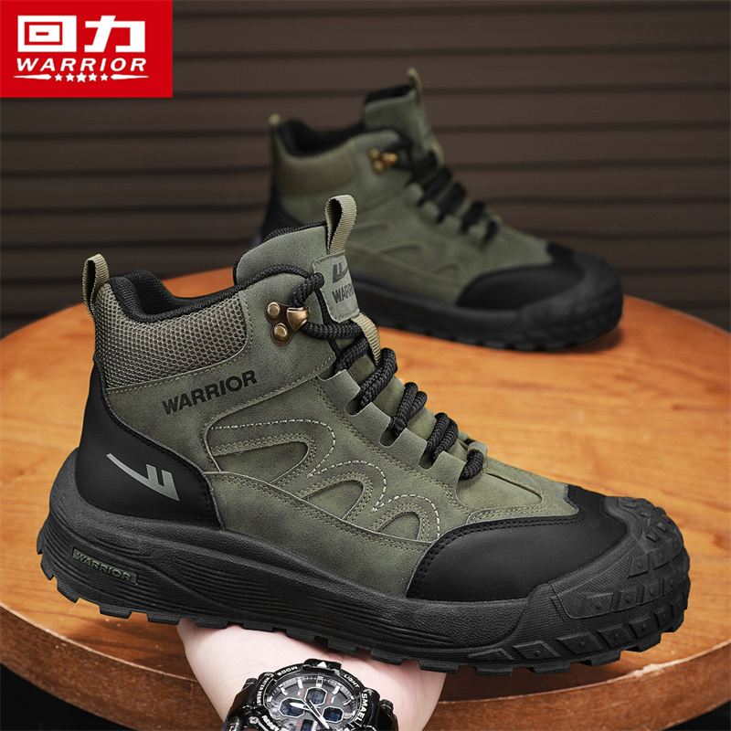 回力男鞋马丁靴冬季2025新款户外运动登山高帮工装英伦风徒步防滑