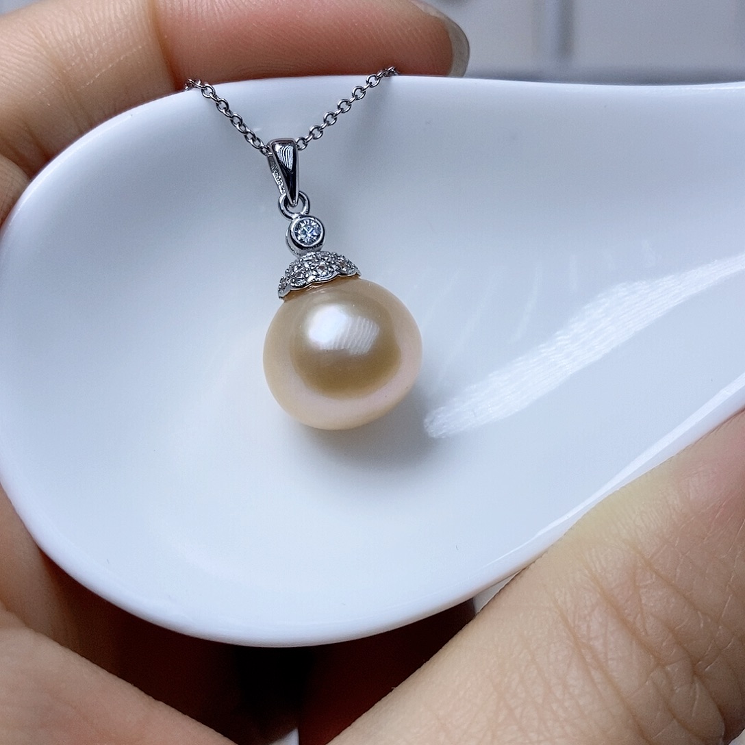 淡水珍珠银S925镶嵌颈饰