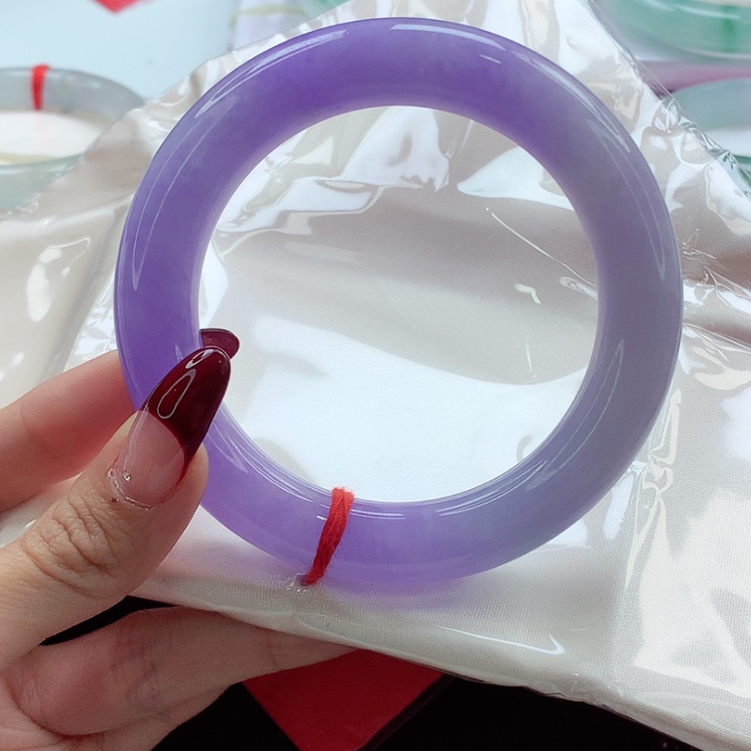 【闪购商品】翡翠手镯未镶嵌58 浓紫 灵