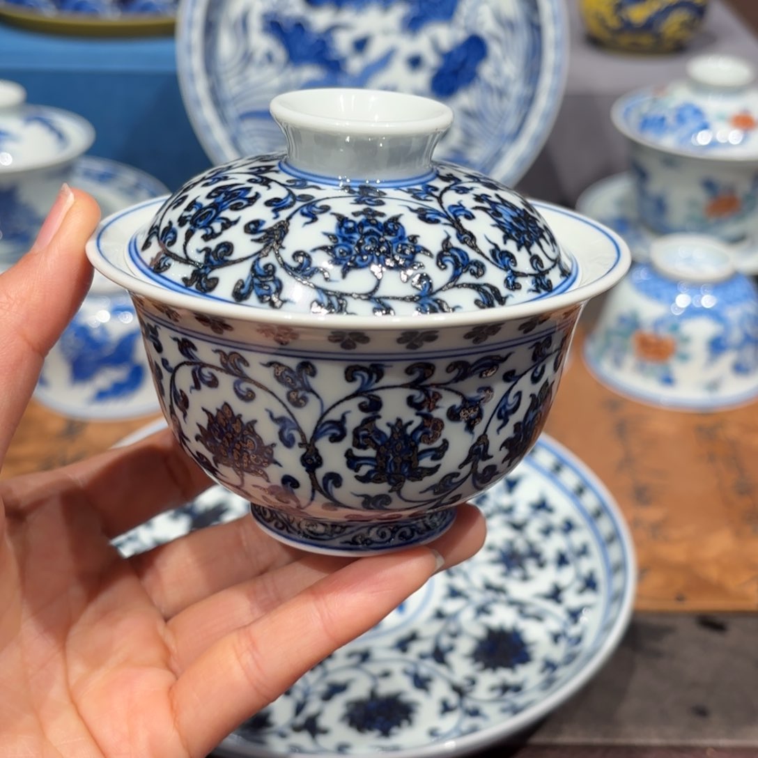 瓷片手工手绘陶瓷茶具