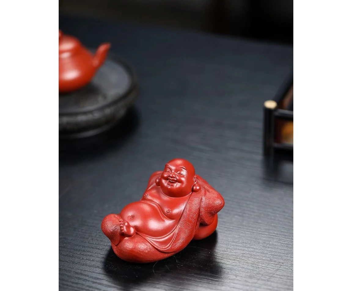 紫砂茶宠雕塑弥勒佛