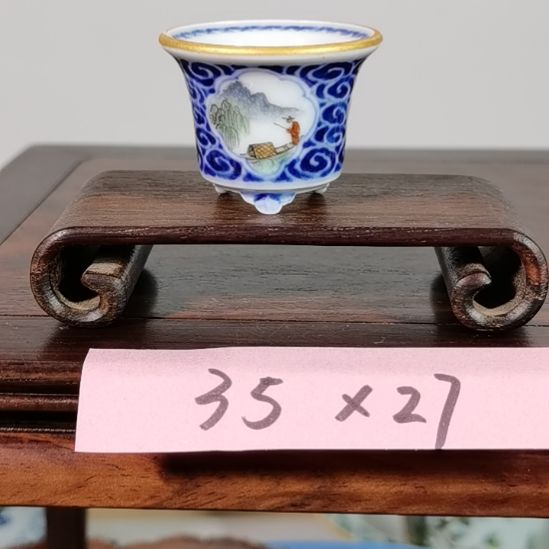 陶大德堂手工手绘釉盆