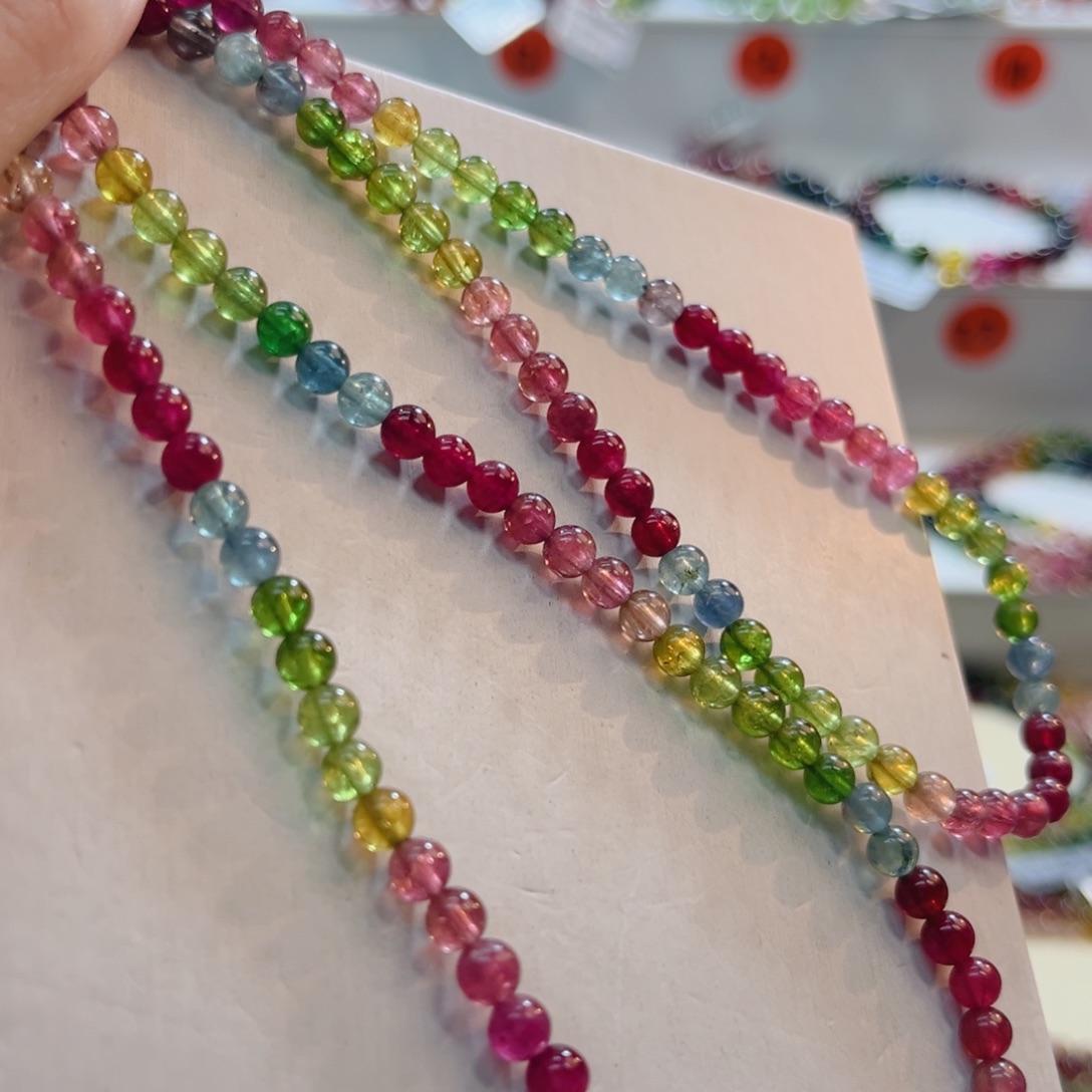 碧玺未镶嵌手链碧玺