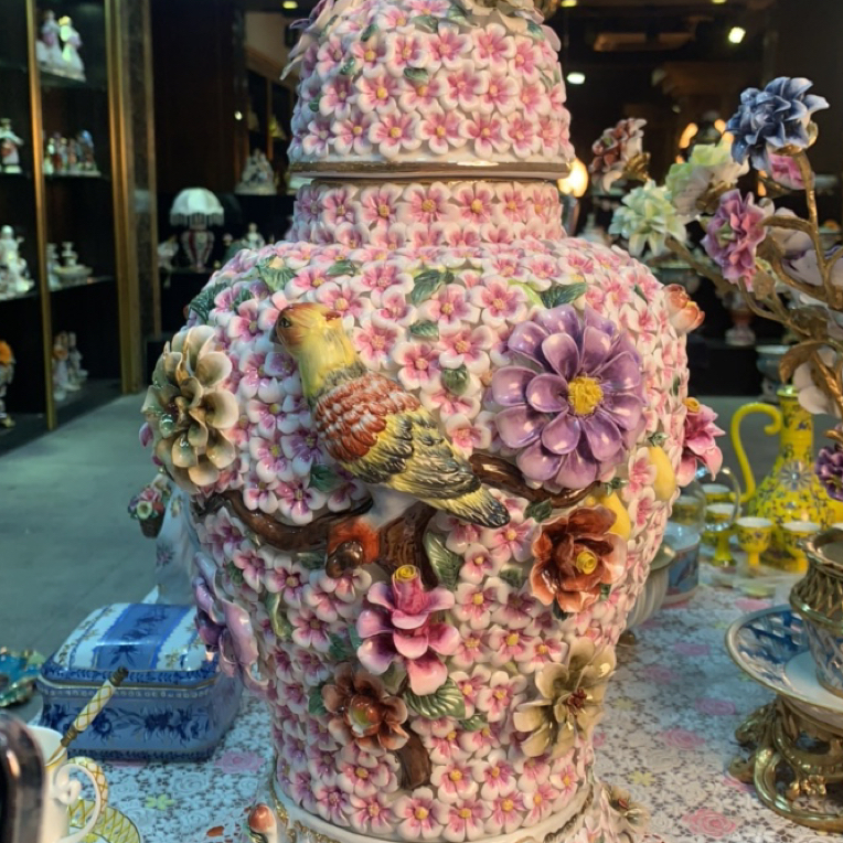 陶瓷摆件 雪球花58厘米大花瓶