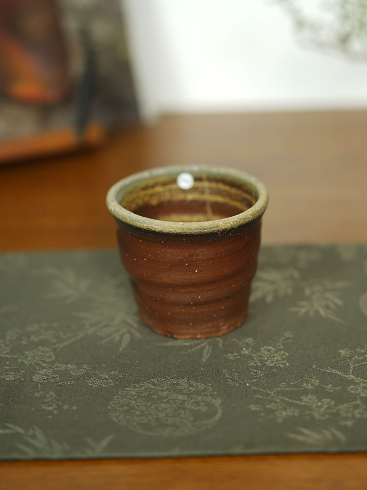 伊禾集物 日本备前烧手工匠人多久守 茶杯 猪口杯 主人杯 2409#