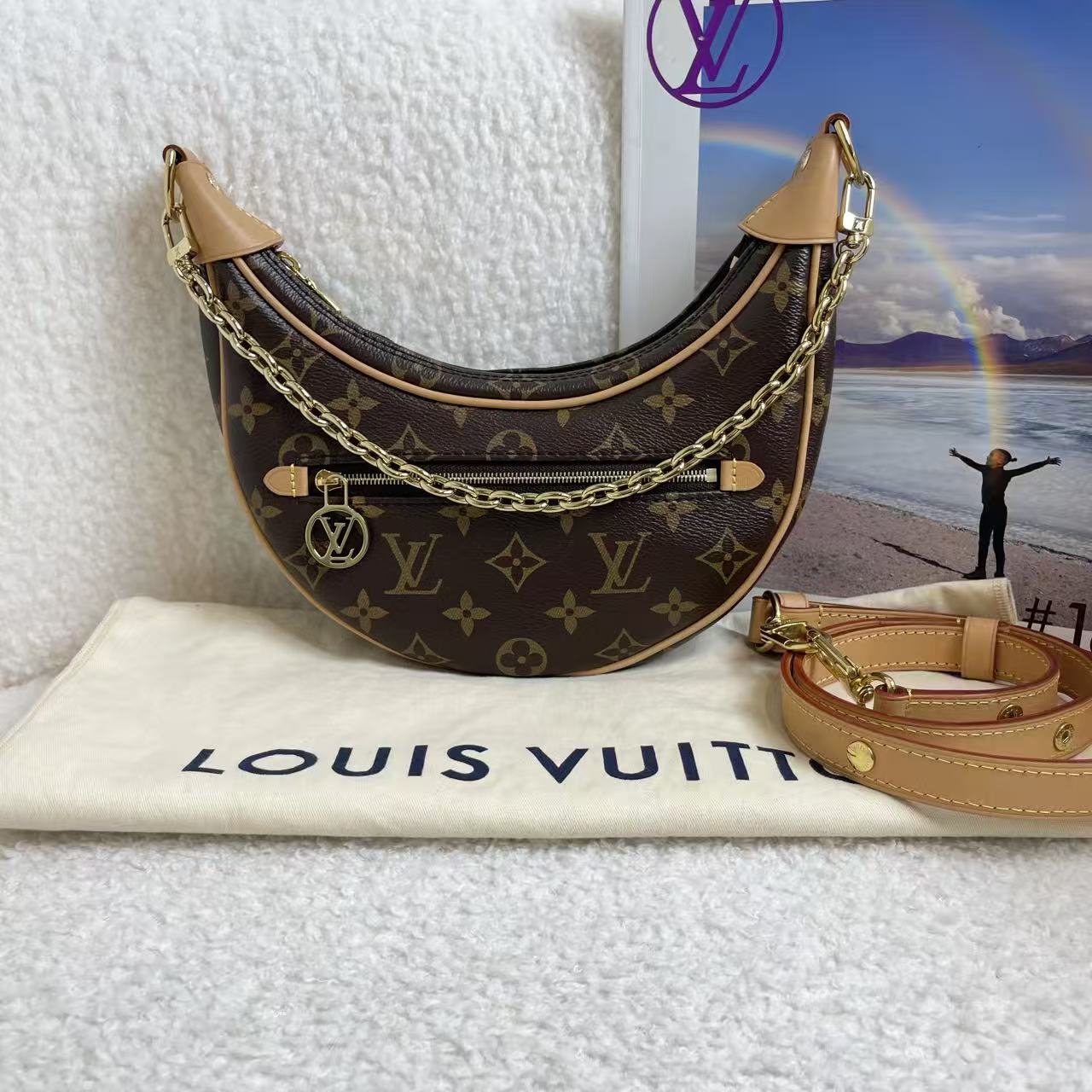99新 LouisVuitton/路易威登 老花豌豆包/97721905/代卖服务