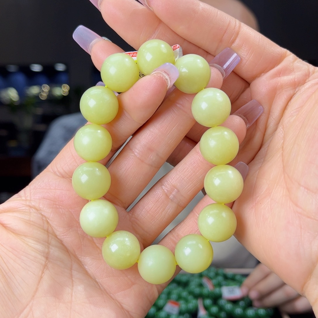 未镶嵌手串和田玉天然和田玉新疆若羌黄口料16