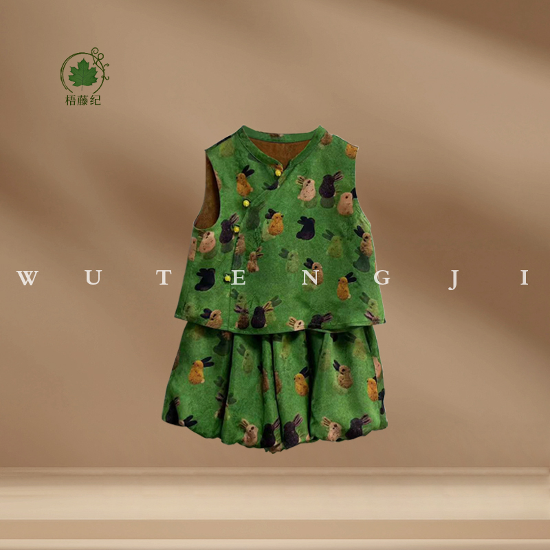 【现货】【翠明】【100木薯丝25姆米花罗】2025夏季女童洋气套装25CT757