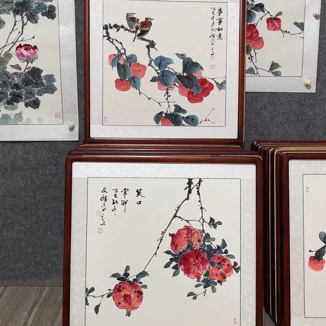 国画书画作品带框63×123