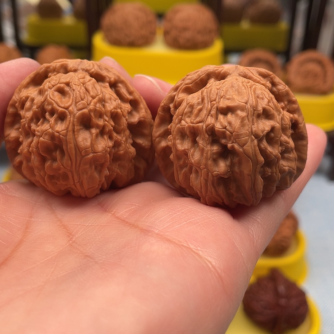 吊坠文玩核桃白狮子40