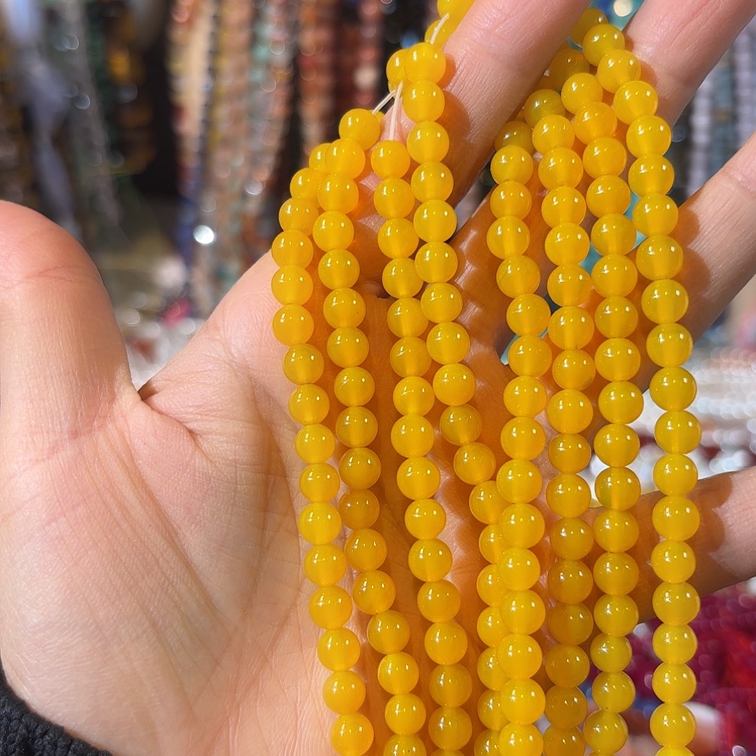 玛瑙/玉髓未镶嵌珠宝半成品黄玛瑙卡6一条