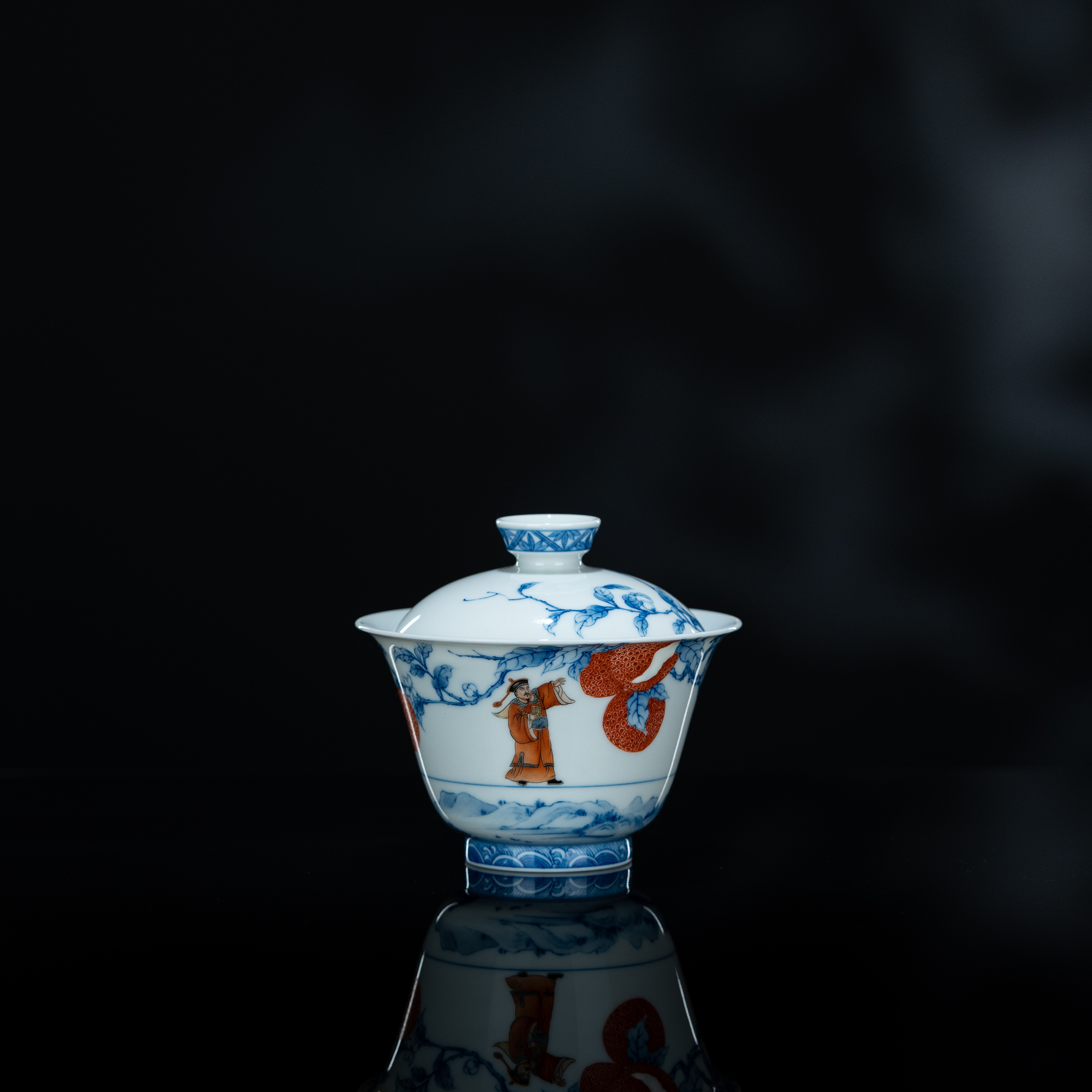 一儒堂 一本万（荔）利盖碗 170cc 家用瓷器