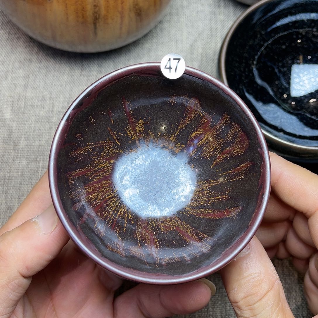 茶盏龙窑柴烧平口器型8.5口径