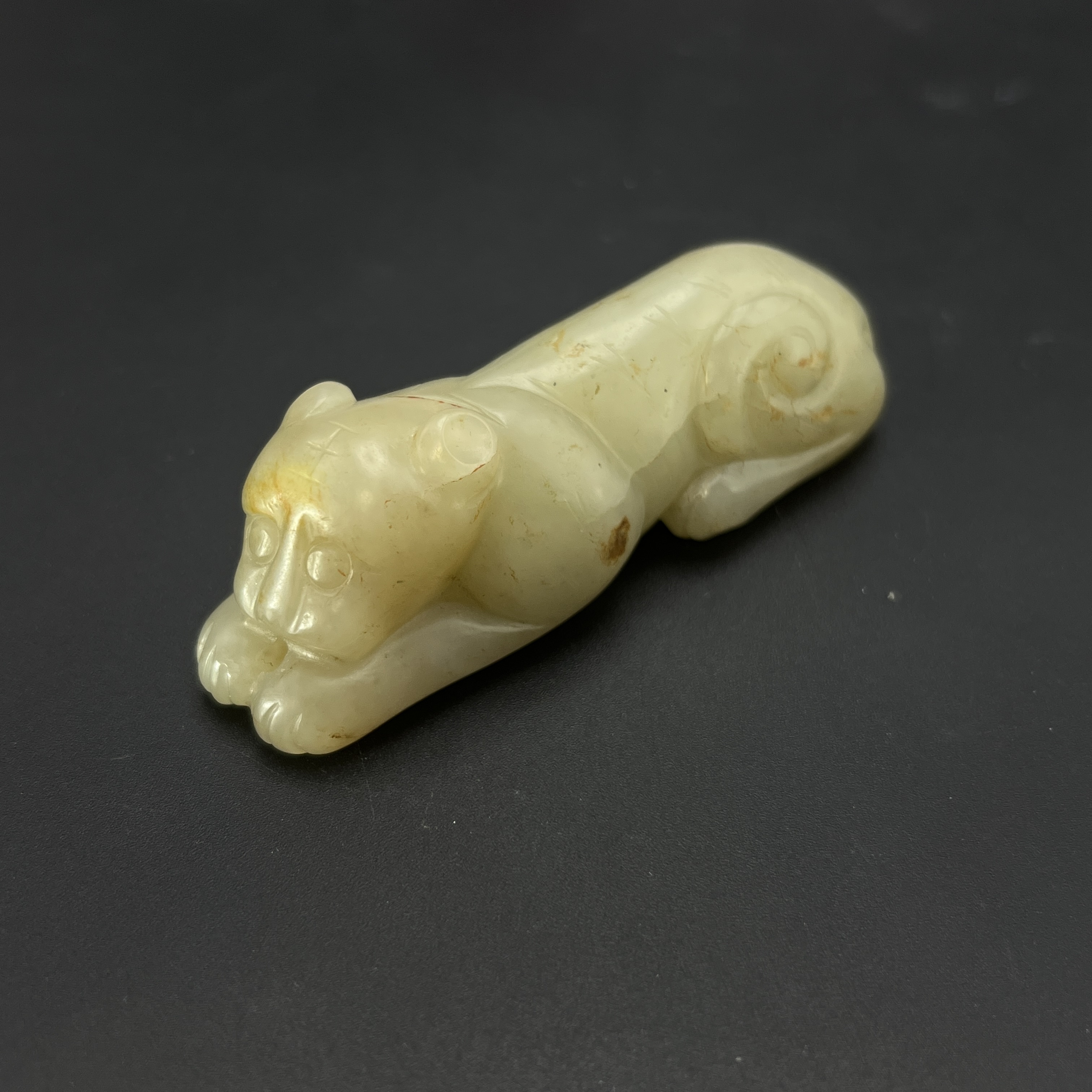 "明代和田虎/ DL025715/ 古玩/收藏/德州文物"