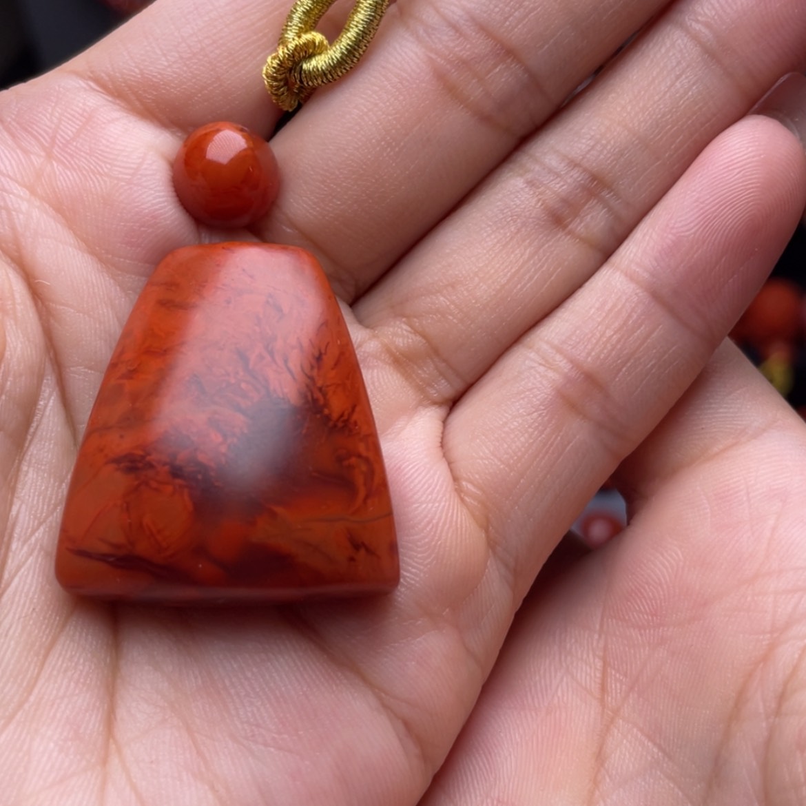 【闪购商品】南红玛瑙平安无事牌未镶嵌李****9