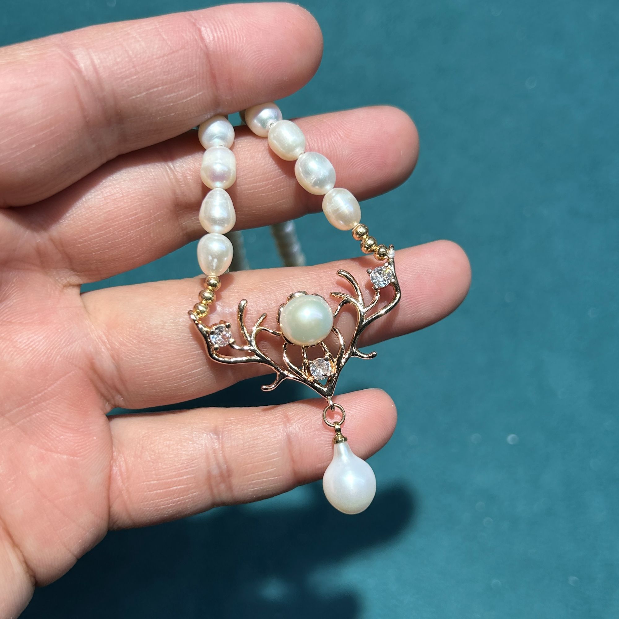 “一鹿有你”天然淡水珍珠项链