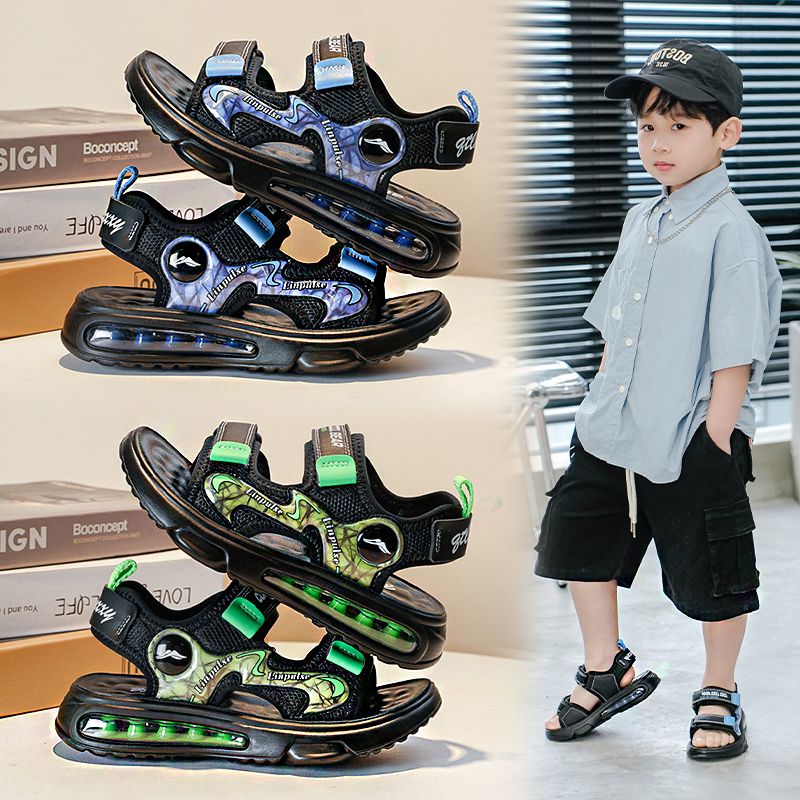 新款儿童运动凉鞋时尚童鞋耐磨耐造男孩软底防滑沙滩鞋