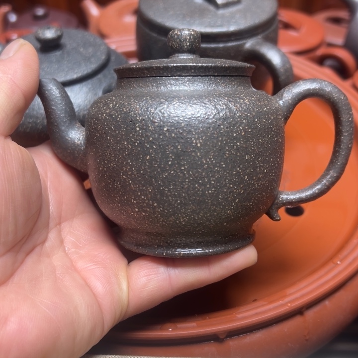 紫砂茶壶清**提宜兴原矿鲨皮青