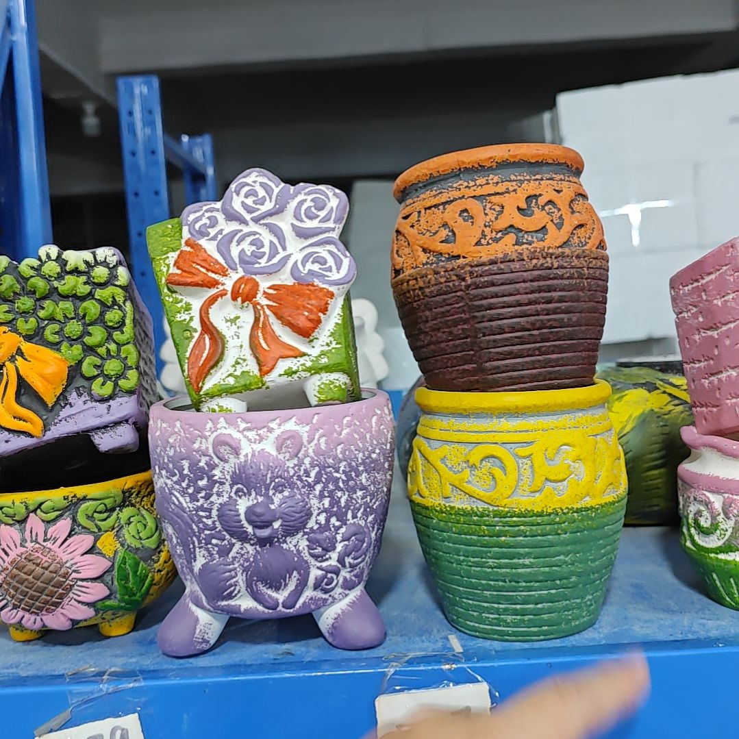 红陶吸水透气的白陶花盆凑满12发货