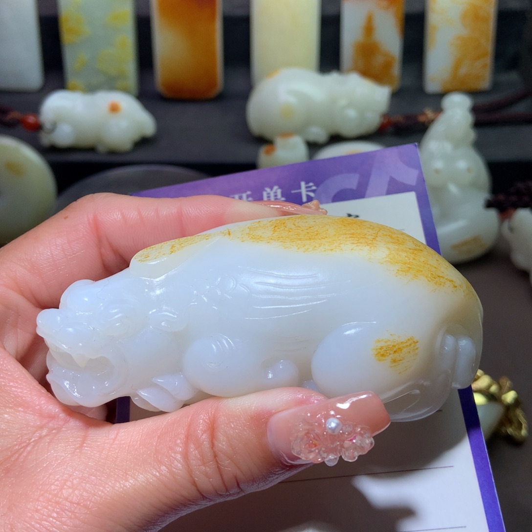 和田玉挂件未镶嵌小****雨