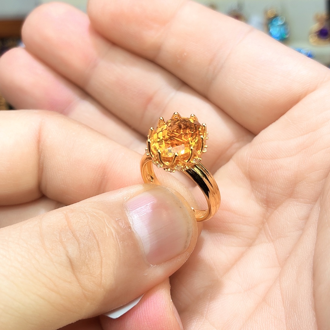 水晶银S925镶嵌戒指